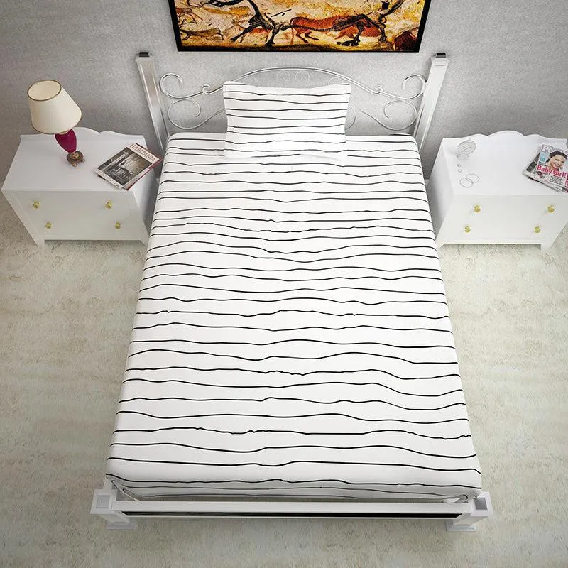 Ebb & Flow Abstract Cotton Bedsheet - 144 TC media 4
