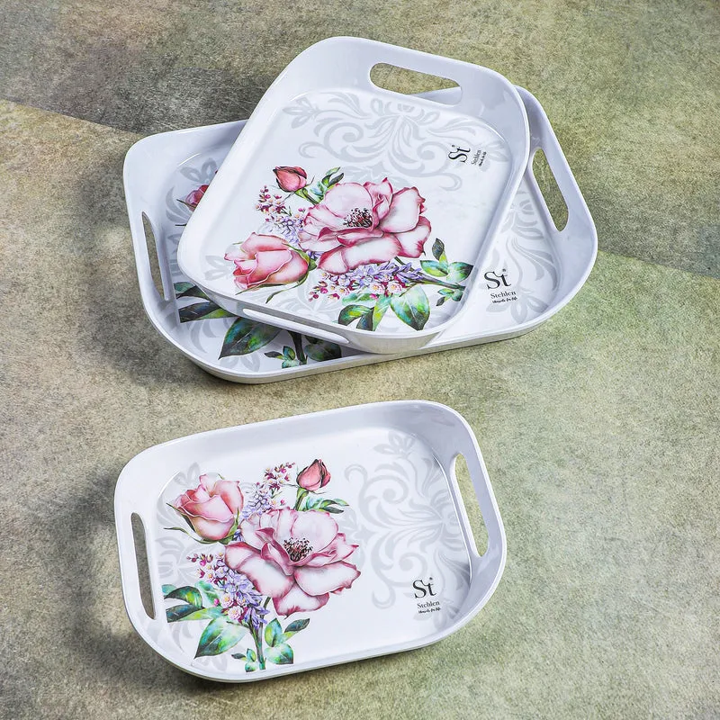 Rosewood Path Melamine Serving Tray - Set Of Three media 5