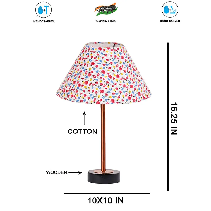 Fleura Conical Wooden Table Lamp - Multicolor media 7