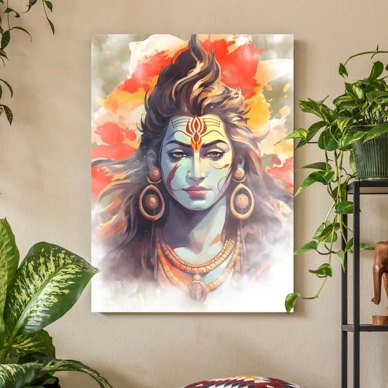 Shiv Tandav Canvas Wall Painting media 3