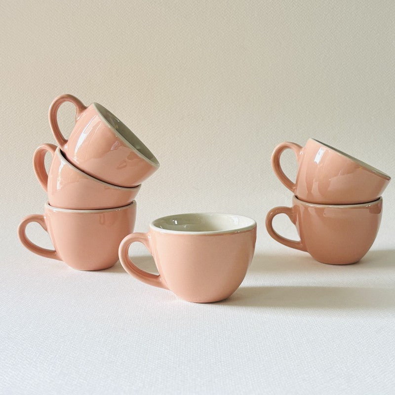 Misty Ceramic Tea Cup (80 mL Each) - Set Of Six media 4