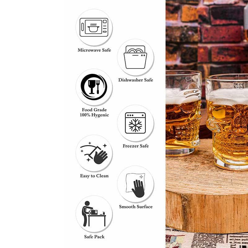 Skull's Got It Beer Mug (520 ml ) - Set of Two media 6