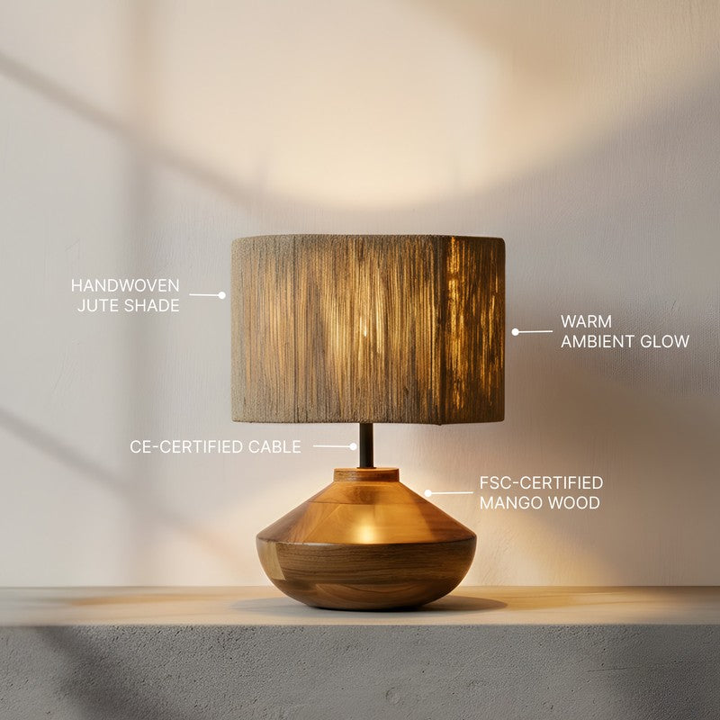 Fig Living Faith Jute Table Lamp - Brown media 7