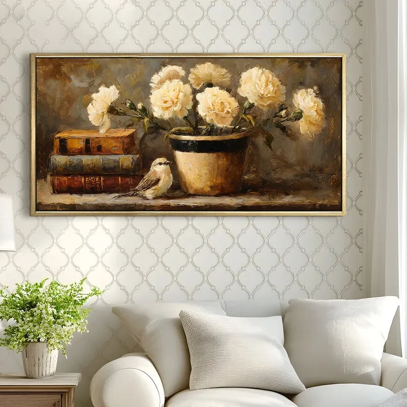 Cottage Charm Canvas Wall Painting With Frame media 4
