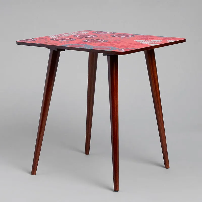 India Circus Wood Rosettes Square Side Table media 4