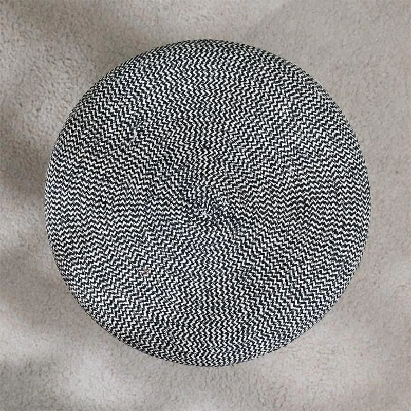 Miya Cotton Ottoman - Black media 3