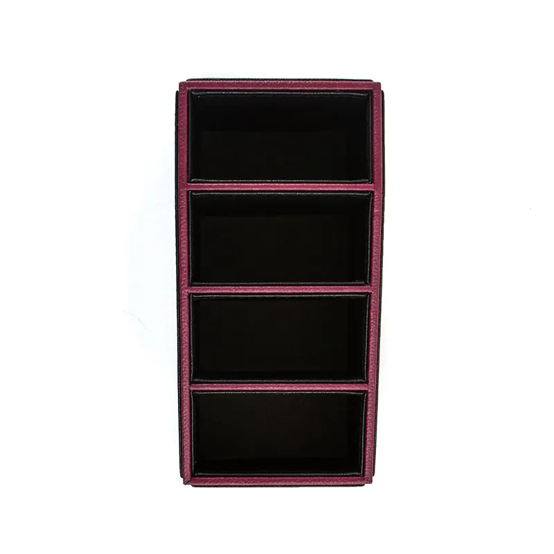 Tisca Slant Faux Leather Desk Organizer - Black media 7