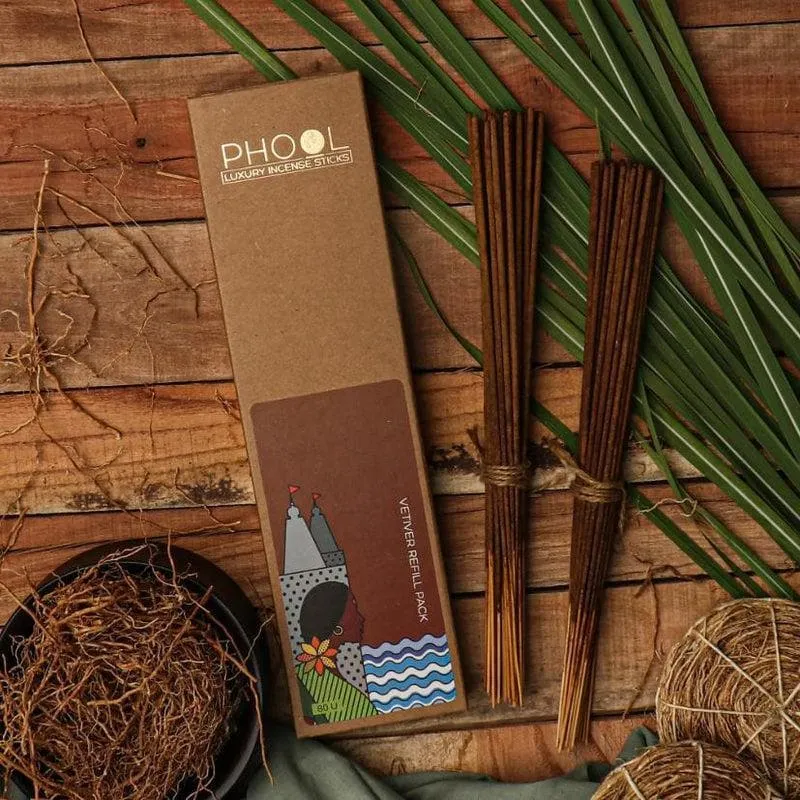 Phool Natural Incense Sticks Refill pack - Vetiver media 1