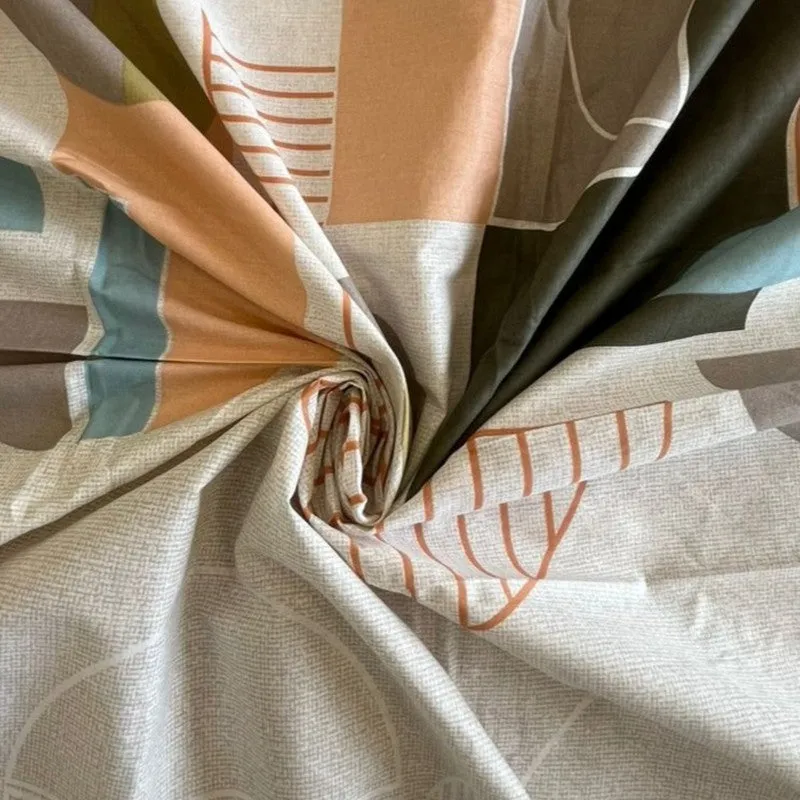 Textura Cotton Bedsheets (Olive,Off White) - 400 TC media 4