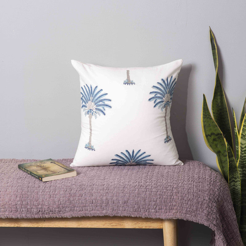 Palm Retreat Cotton Cushion Cover