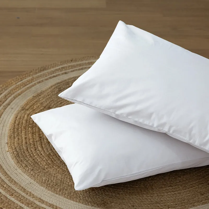 Maison Solid Cotton Pillow Cover (White,400TC) - Set Of Two media 4
