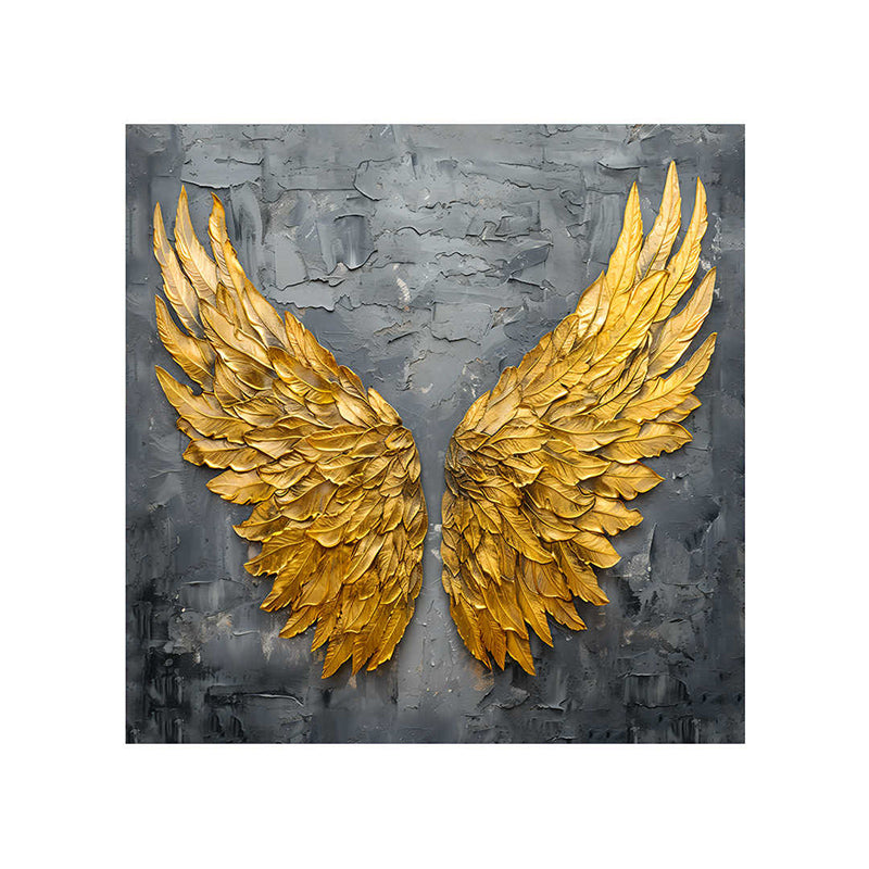 Golden Angel Wings Poly Canvas Wall Painting media 5