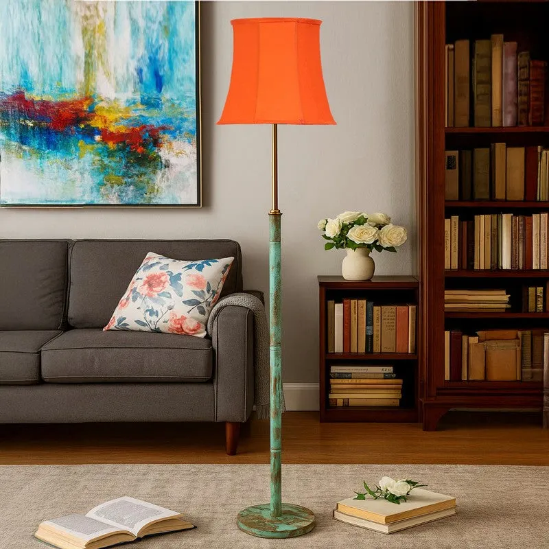 Misty Morning Wooden Floor Lamp - Orange media 4
