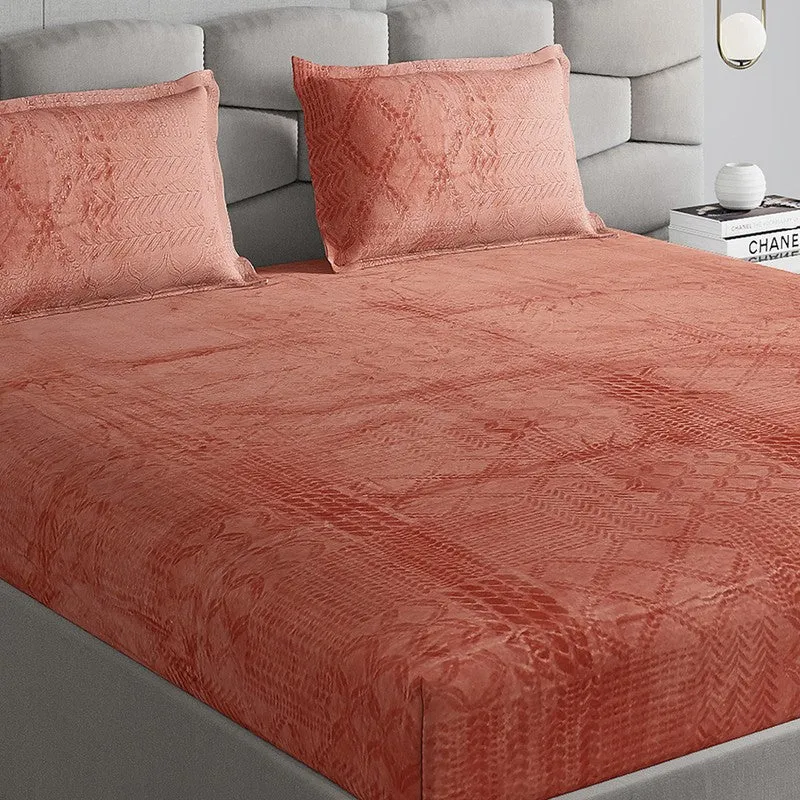 Monte Carlo Color Drift Bedsheet (Orange) - 280 GSM media 3