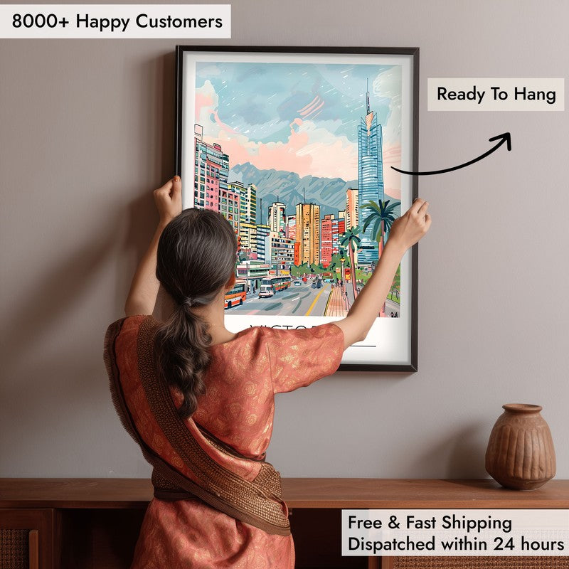 Vintage Victoria Framed Canvas Wall Painting media 6