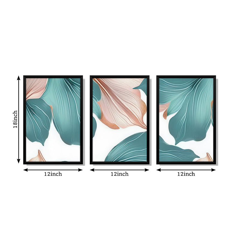 Verdour Pastel Wall Art With Frame - Set Of Three media 8