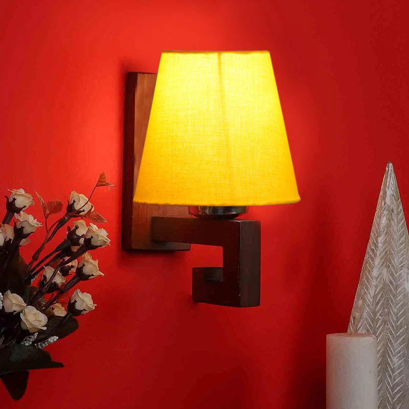 Gul Conical Wooden Wall Lamp