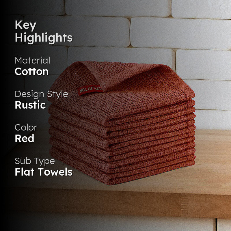 Prep & Dry Waffle Weave Cotton Kitchen Towel - Set Of six media 2
