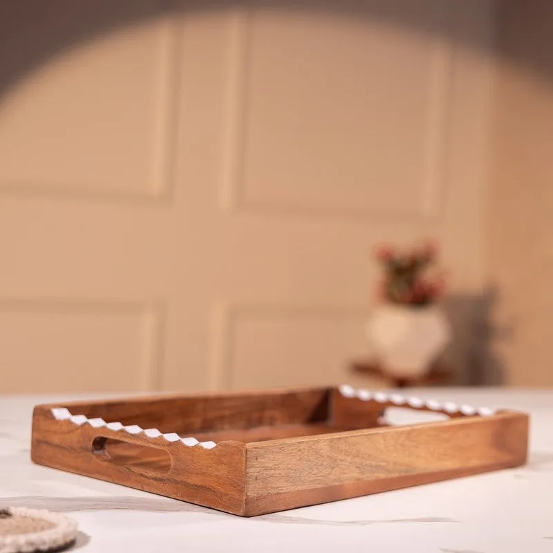 PureGrain Rectangular Wood Serving Tray media 5