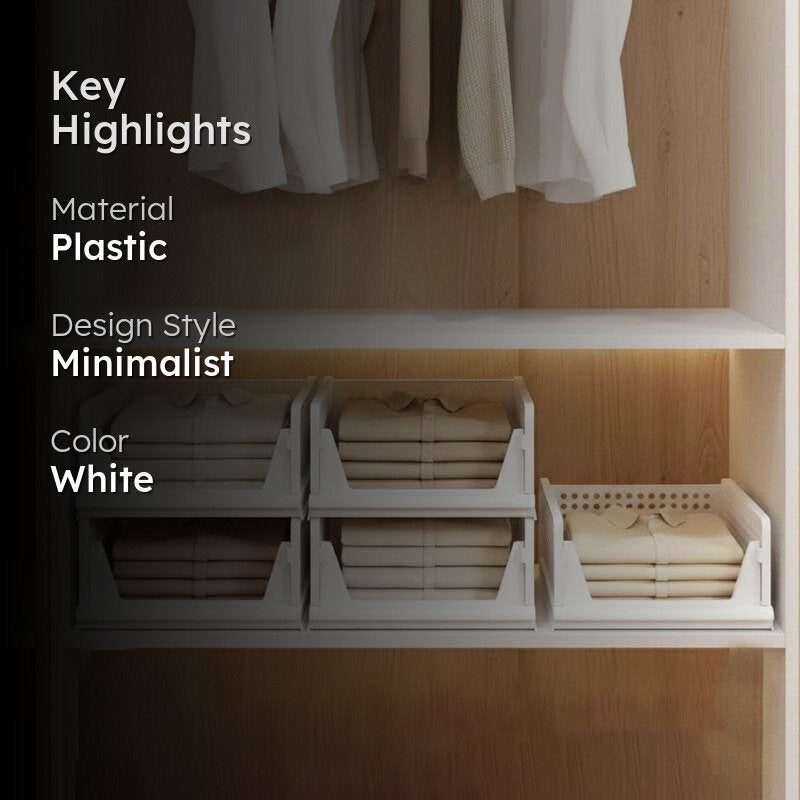 Elegant Stackable Wardrobe Organizer - Set of Five media 2