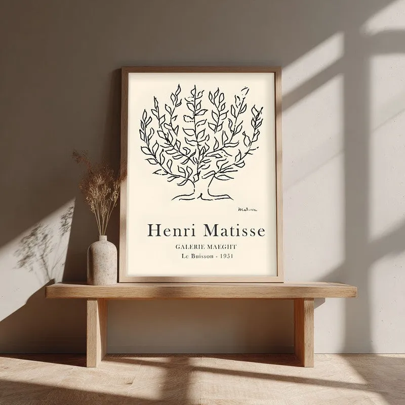 Rooted Silence Canvas Wall Painting With Brown Frame media 4