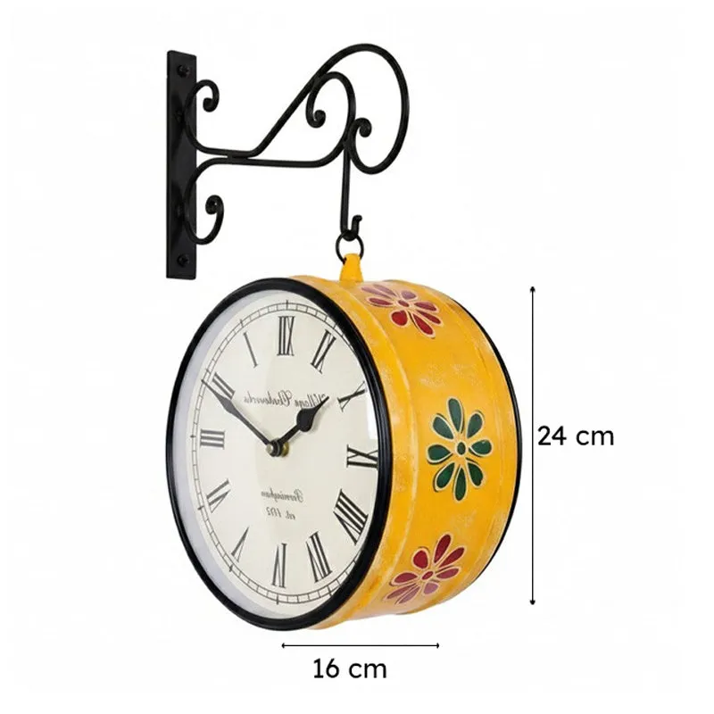 Solar Seconds Hand-Painted Iron Wall Clock media 8