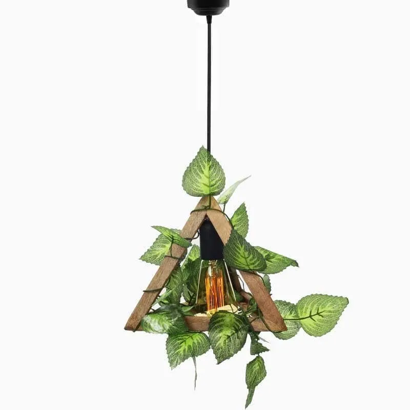 Leafy Triathron Wooden Ceiling Lamp media 3