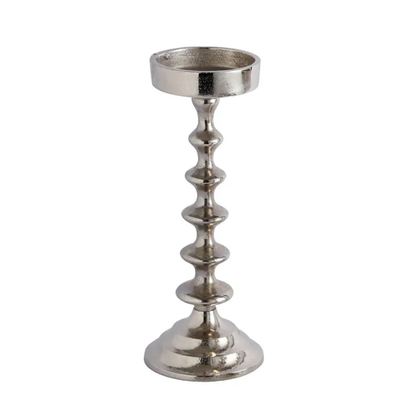 Heritage Pedestal Candle Holder - Silver media 4