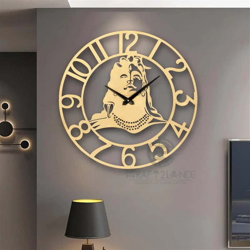 Flashy Silent Wall Clock - Gold media 4