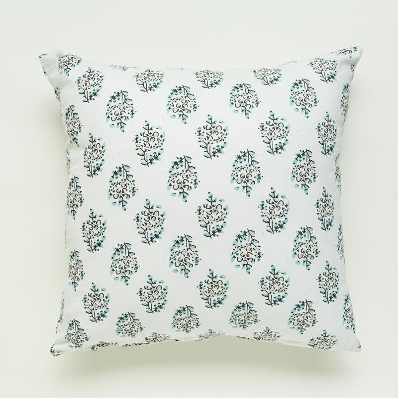 Sanganeri Charm Cushion Cover (Teal) - Set Of Five media 3