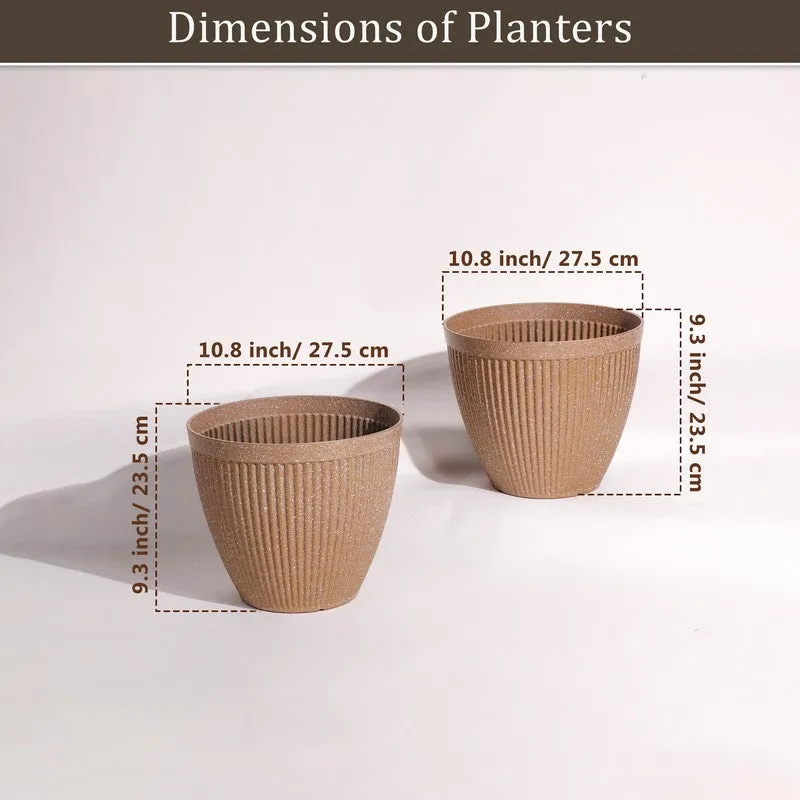 BloomBin Planters (Brown) - Set Of Two media 7