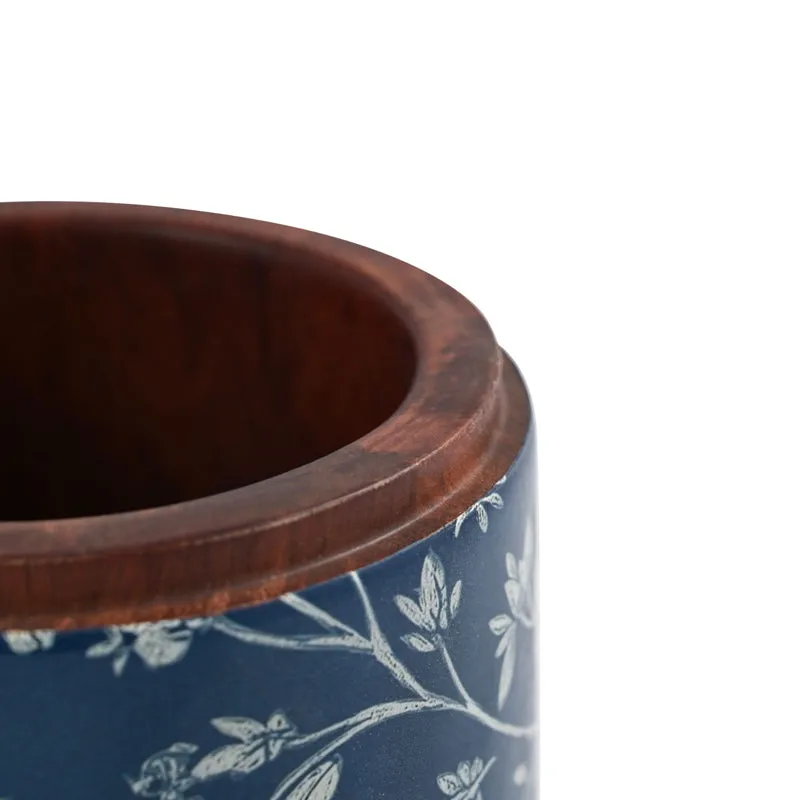 Indigo Vines Wood Cutlery Stand media 7