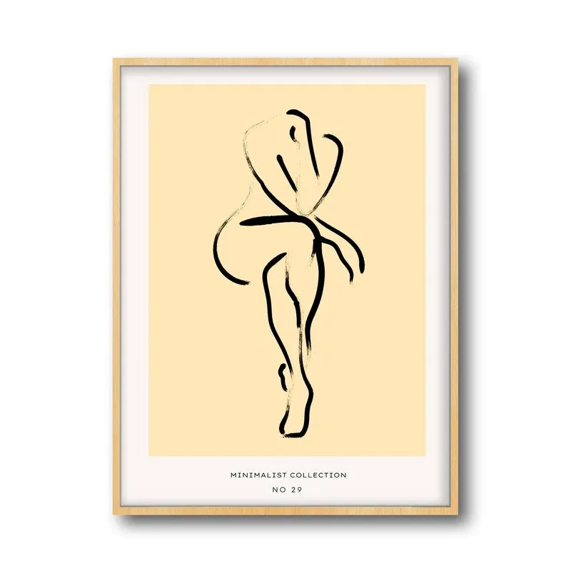 Grace Unfolded Canvas Wall Painting With Brown Frame media 3