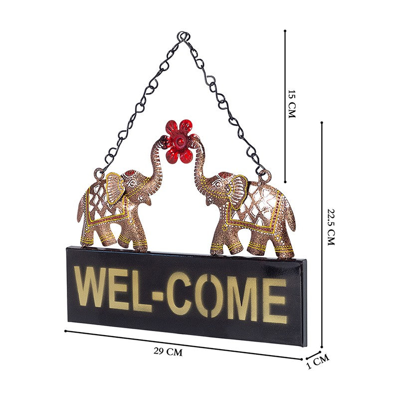 Elephant Welcome Iron Wall Accent media 8