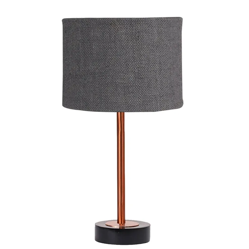 Sienna I Rodin Wooden Table Lamp - Grey,Copper,Black media 4
