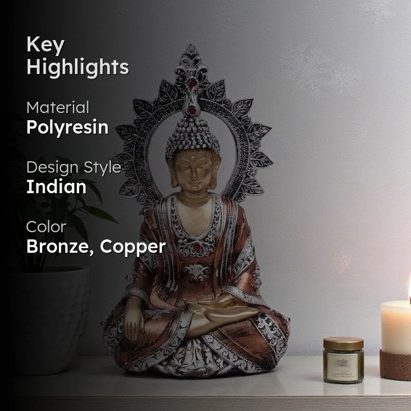 Divine Stillness Buddha Idol - Copper media 2