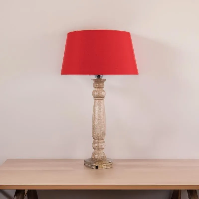 Blissful Beam Fabric Table Lamp - Brown,Red media 3