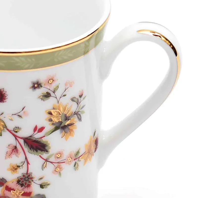 Painted Classic  24k Gold Brushed Porcelain Coffee Mug (300 mL Each) - Set of Four media 8