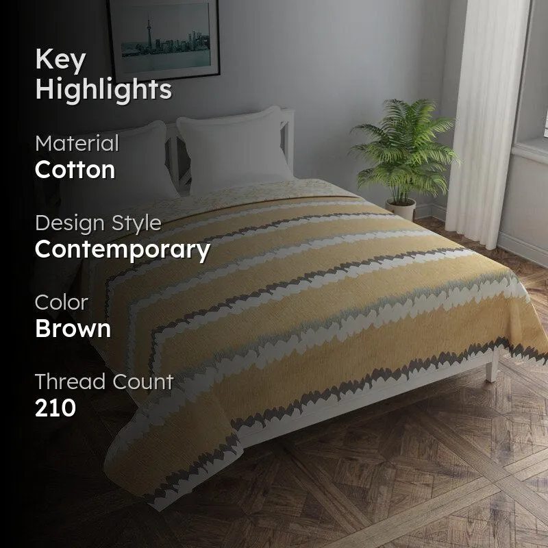 Muted Rhythm Cotton Duvet Cover - 210 TC media 2