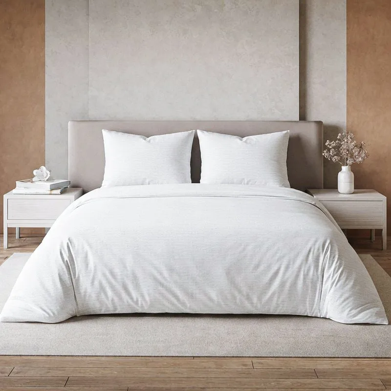 Caressence Solid Cotton Bedsheet (White) - 300 TC media 1