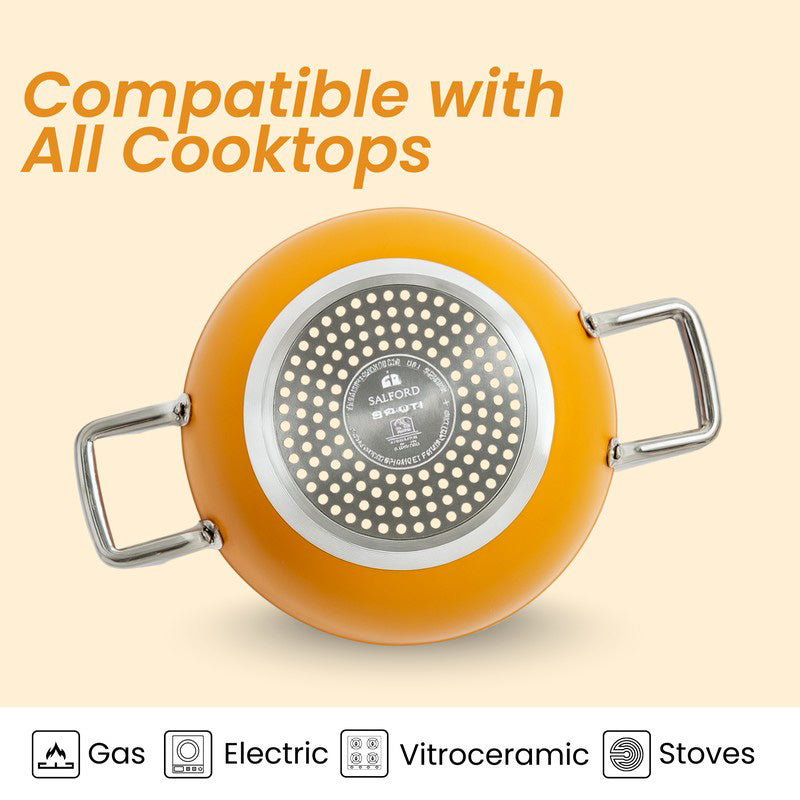 Salford SizzleCraft Ceramic Kadhai With Lid - 2500 mL media 5