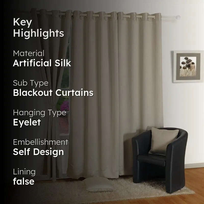 Swayam Kinaash Jacquard Curtain - Beige media 2