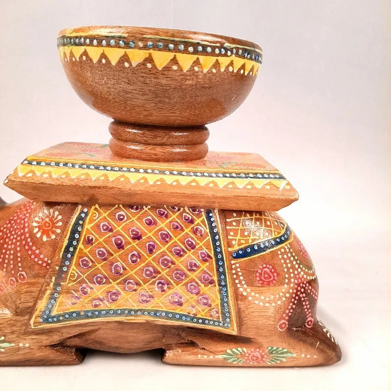 Wooden Camel Bowl Showpieces media 7