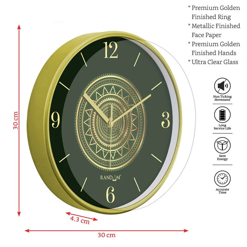 Yuga 3D Printed Mandala Wall Clock - Deep Emrald Green media 10