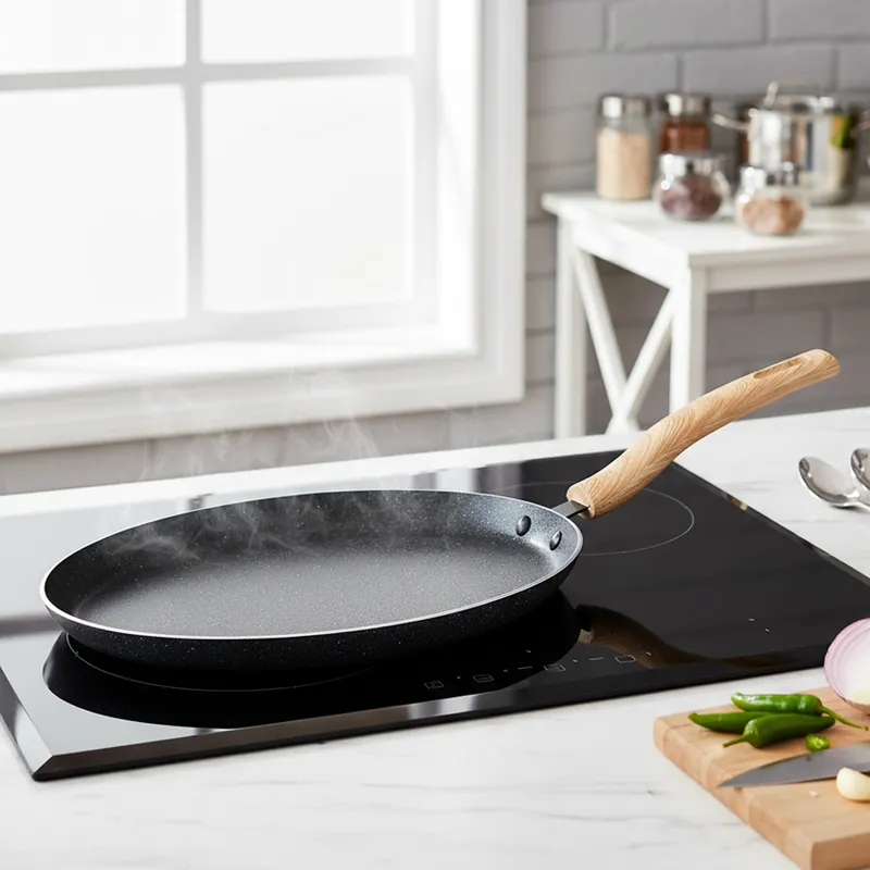 Bergner Terra Black Induction Safe Non-Stick Dosa Tawa - 31 cm media 1