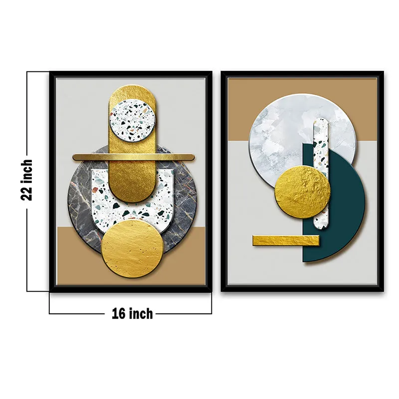 Geometry Of Fall Wall Art - Set Of Two media 4