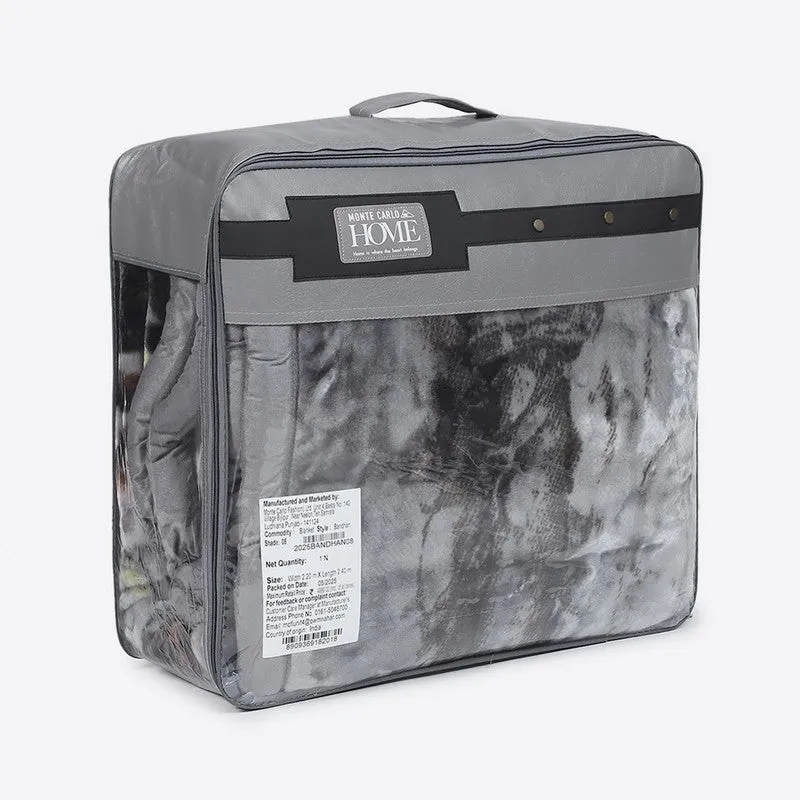 Monte Carlo Whispering Woods Blanket (Grey) - 947 GSM media 7