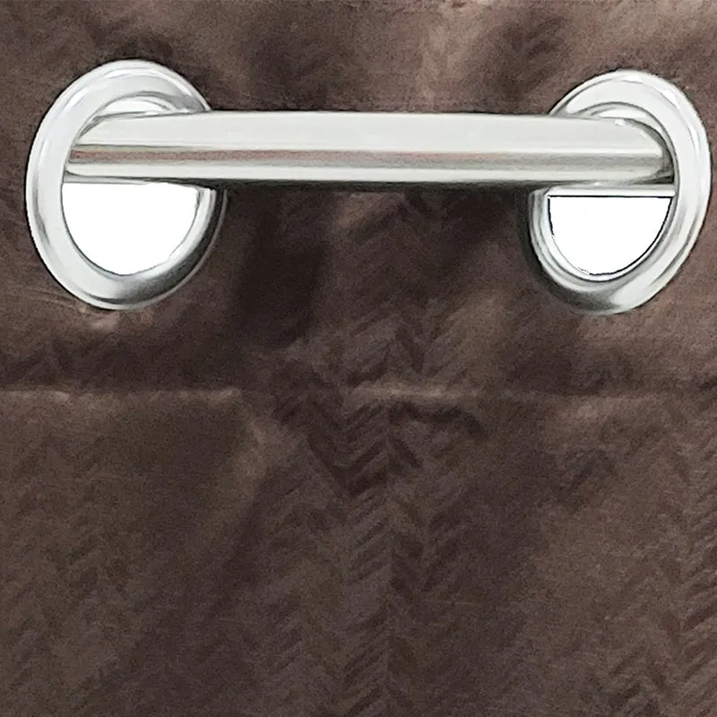 Fasho Jaquard Blackout Curtain (Brown) - Set Of Two media 3