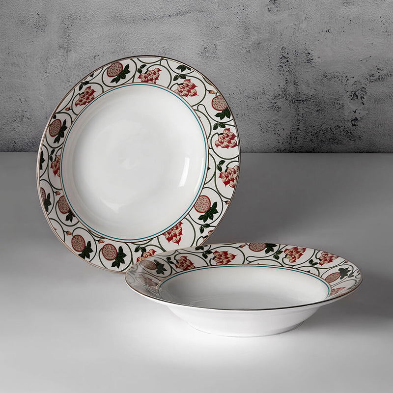 India Circus Fleurella Bone China Pasta Plate - Set Of Two media 3