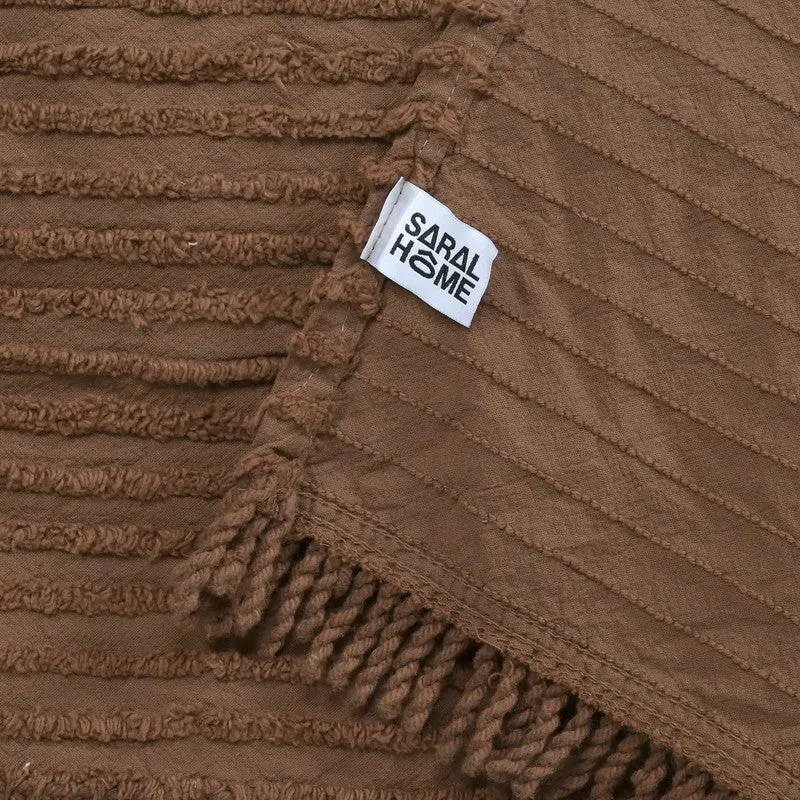 LuxeLayer Cotton Throw - Brown media 4